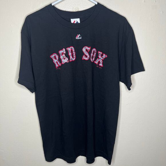 2 Boston Red Sox Polo & T-Shirt LARGE Mens Majestic Antigua Graphic Baseball MLB - Picture 6 of 11